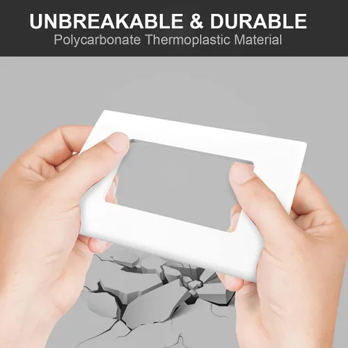 Miniatura 2 de Placa decorativa de pared de 1 banda, cubierta de enchufe de receptáculo, para interruptores de luz, atenuadores, GFCI, receptáculo, salida USB
