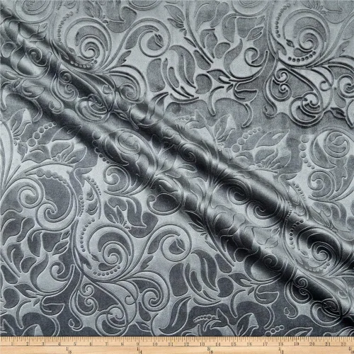 Miniatura 2 de Tela de terciopelo de damasco brocado negro cortado por The Yard, material en relieve ideal para tapicería para entrenadores y sillas, cortinas