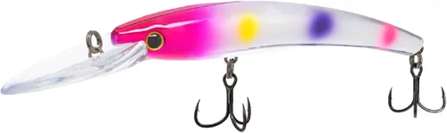 Miniatura 7 de Bill Lewis Pesca Lipless Realista Trolling Preciso Walleye Crankbait Lite con dos grandes Mustad Triple Grips BH Wonderbread en blanco
