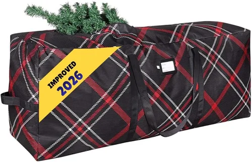 Miniatura 10 de Bolsa de almacenamiento para árbol de Navidad que se adapta hasta a 2 m Árbol navideño desmontado de 50 x 15 x 20 pulgadas, contenedor, caja de Gris