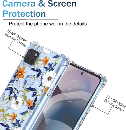 Miniatura 15 de Funda para Moto G Stylus 2021 4G Clear Flower Funda de teléfono TPU suave a prueba de golpes, antiarañazos, funda protectora para Motorola G Stylus