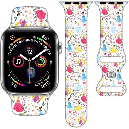 Miniatura 9 de Correa de silicona de dibujos animados compatible con Apple Watch de 1.496 pulgadas/1.575 pulgadas/1.614 pulgadas/1.654 pulgadas/1.732