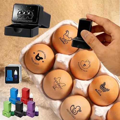Miniatura 7 de Sello de huevo personalizado para huevos frescos, sellos de huevos personalizados con nombre de texto, logotipo, sello personalizado de pollo