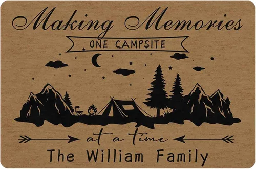 Miniatura 12 de Magimagine Alfombra personalizada para puerta de cámper, alfombra de puerta de RV de camping personalizada con texto, alfombra de cámper