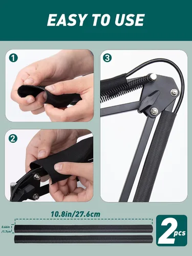 Miniatura 4 de SUNMON Funda de cable de micrófono para brazo de soporte de micrófono, protector de cable de envoltura automática para organización de cables