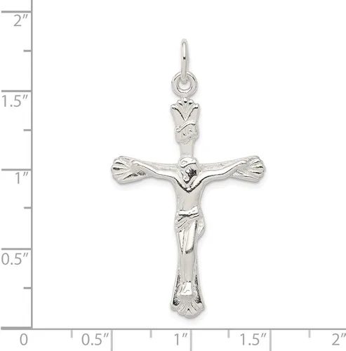 Miniatura 2 de Colgante de plata de ley 925 con diseño de crucifijo de Inri.