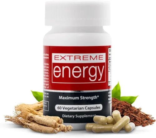 Herbal Nitro Píldoras de energía extrema – Aumento de 6 a 10 horas, sin choques ni nerviosismo, suplemento energético natural de máxima fuerza para