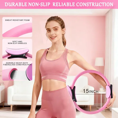 Miniatura 2 de Kit de pilates para mujer, juego de anillos de pilates, kit de equipo de pilates para mujeres entrenamientos en casa, kit esencial de pilates