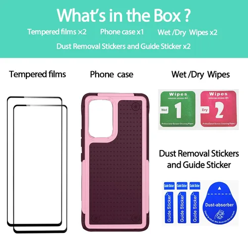 Miniatura 326 de Jeylly Compatible con Samsung Galaxy A22 5G Funda, Funda Samsung A22 5G con 2pcs protectores de pantalla de vidrio templado