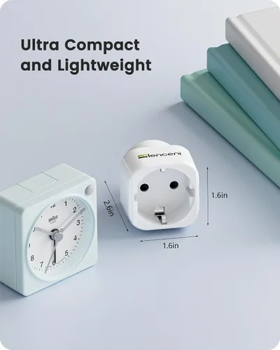 Miniatura 7 de LENCENT Paquete de 2 Adaptadores de Enchufe de Europa a EE.UU., Adaptador Europeo a EE.UU., Adaptador de Enchufe de Toma Americana, Adaptador de UE