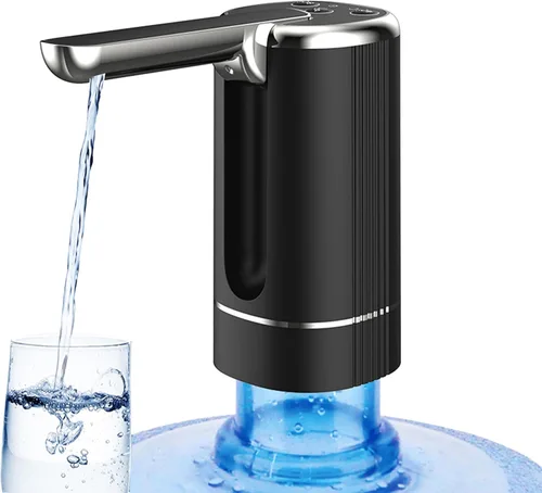 Dispensador de agua plegable con batería de litio de 1200 mAh para botella de 5 galones, bomba de agua estable automática, bomba portátil de agua