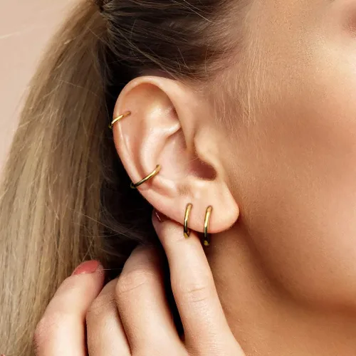 Miniatura 3 de WildKlass Jewely Septum - Anillo de acero quirúrgico para nariz 316L sin costuras (se vende individualmente)