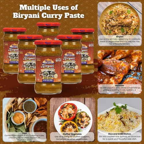Miniatura 3 de Rani Biryani Masala Pasta de curry (pasta de especias de cocina para platos de arroz indio, pullao/pilau) tarro de vidrio de 10.5 onzas (10.58 oz)