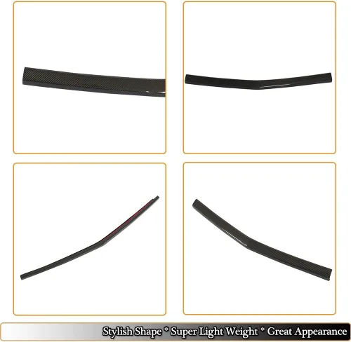 Miniatura 4 de Centro de labio delantero de fibra de carbono para Cadillac CTS-V Coupe Sedan 2009-2015 Alerón superior de barbilla Vents Cover Flaps