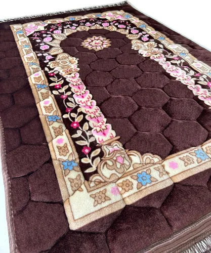 Tapete de oración musulmana, islámico, acolchado grueso, tapete de oración para hombres y mujeres, con cuentas de oración del Islam, para viajes