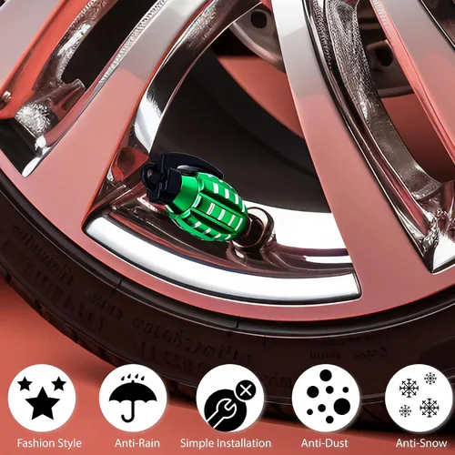Miniatura 5 de 8 tapas de vástago de válvula de neumático, cubiertas universales de aleación de aluminio para automóviles, camiones, SUV, motocicletas, bicicletas