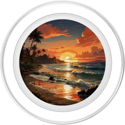 Miniatura 2 de Beach Ocean Sundown Graphic PopSockets MagSafe PopGrip for iPhone