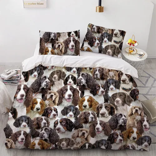 Miniatura 8 de Juego de funda de edredón de Malinois belga, juego de ropa de cama decorativo de 3 piezas con 2 fundas de almohada, funda de edredón suave, juego