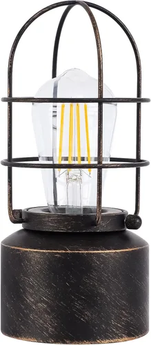 Miniatura 8 de Haian Support Lámpara de noche industrial regulable de 3 vías, mesa de noche antigua Steampunk para dormitorio, sala de estar (bombilla incluida)