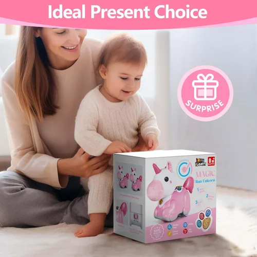 Miniatura 6 de iPlay, iLearn Juguete musical de unicornio para bebé, juguetes para gatear para bebés de 6-9, 9-12, 12-18 meses, juguete musical ligero para bebés