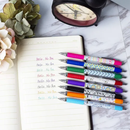 Miniatura 6 de Mr. Pen - Bolígrafos para diario bíblico, juego de 8 colores surtidos, bolígrafos sin sangrado para diario bíblico