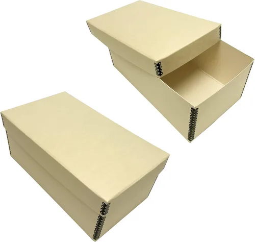 Miniatura 11 de Lineco Caja de tarjetas fotográficas, almacenamiento de archivo de calidad de museo, sin ácidos con tapa extraíble, almacenamiento a granel