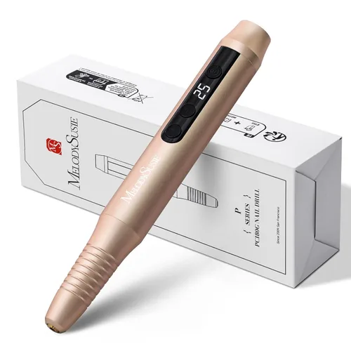 Miniatura 8 de MelodySusie PC180G - Taladro de uñas inalámbrico portátil en forma de bolígrafo, lima eléctrica recargable de 25000 RPM con pantalla LED para todo