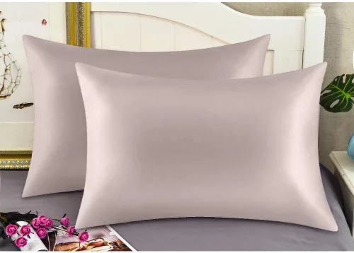 Miniatura 3 de Jocoku Juego de 2 fundas de almohada 100% seda de morera para cabello y piel, súper suaves y transpirables, tamaño estándar de seda natural Gris