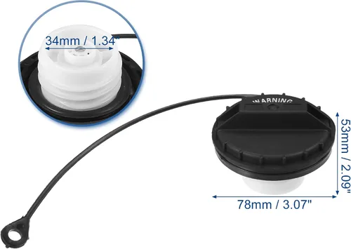 Miniatura 6 de ACROPIX Tapa de llenado de depósito de combustible para Nissan Titan 5.6L V8 2004-2006 No.17251-AR201/17251-ZJ01B - Paquete de 1 negro