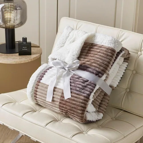 Miniatura 6 de Gracelife Manta de forro polar Sherpa para sofá, manta de felpa mullida y cálida para mujeres y hombres, acogedora manta gruesa y suave