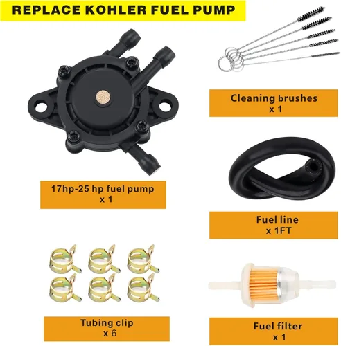 Miniatura 2 de Bomba de combustible de repuesto Briggs 808492 597338 Kohler 17hp-27hp para cortacésped, tractor, carrito de golf, motor y bomba de combustible