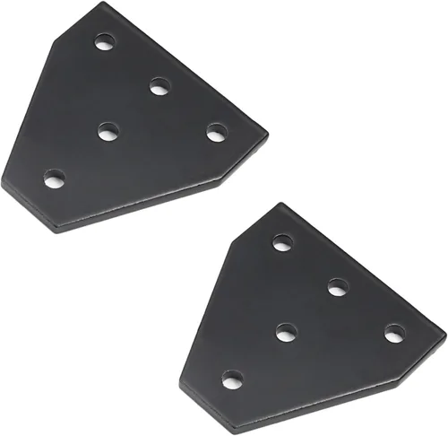 Miniatura 4 de Aicosineg Placa de unión exterior de aleación de aluminio en forma de T de 2.36 x 2.36 x 0.16 pulgadas (largo x ancho x alto) con herrajes
