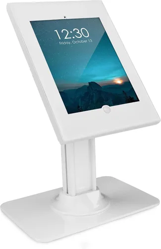 Mount-It! Quiosco antirrobo para tableta, gabinete de tableta de encimera con bloqueo con base independiente, carcasa universal para iPads Gen 7, 8,