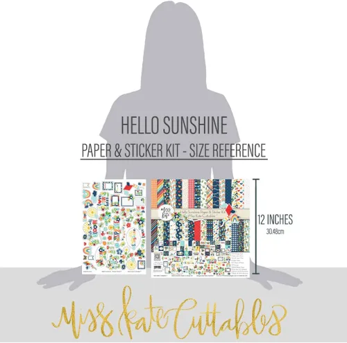 Miniatura 5 de Kit de papel y calcomanías – Hello Sunshine – Kit de álbum de recortes de primavera – Papel de doble cara de 12 x 12 pulgadas + calcomanías