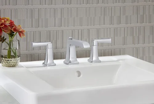 Miniatura 8 de American Standard Townsend 7353841.013, grifo de baño de 2 manijas generalizado de 8 pulgadas, 1.2 GPM, níquel pulido