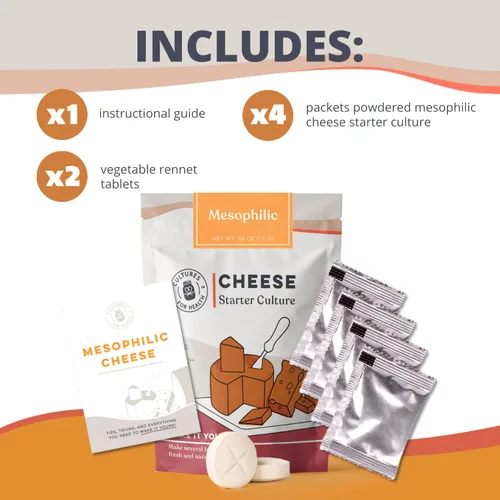 Miniatura 3 de Cultures for Health Cultivo iniciador de queso mesófilo Queso crema, requesón, mozzarella versátil, sin OMG, sin gluten, crea una variedad