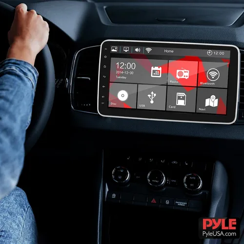Miniatura 7 de Pyle Estéreo de coche DIN único de 10.1 pulgadas, unidad principal receptora de pantalla táctil estéreo Bluetooth Indash con cámara de respaldo