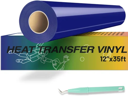 Miniatura 22 de HTVRONT - Rollo de vinilo de transferencia de calor 12 x 35 pies, vinilo amarillo HTV para camisas, vinilo para Cricut y Cameo, fácil de cortar