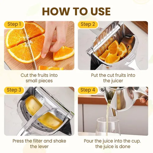 Miniatura 3 de Extractor de jugo de fruta fresca de aleación de aluminio, exprimidor manual de actualización 2025, exprimidor de mano, exprimidor de limón, fácil