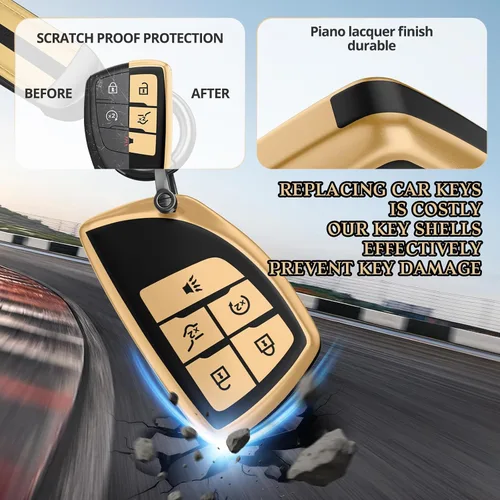 Miniatura 6 de For Chevy/GMC Key Fob Cover Accessories, Matte TPU