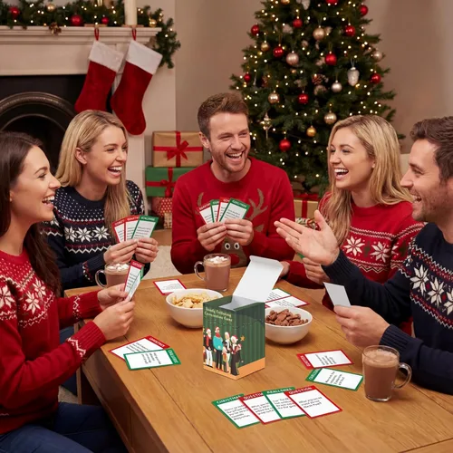 Miniatura 4 de Jenaai Juego de juegos de fiesta de Navidad, juego de reuniones familiares, tarjetas de conversación contra historia, edición familiar, juego