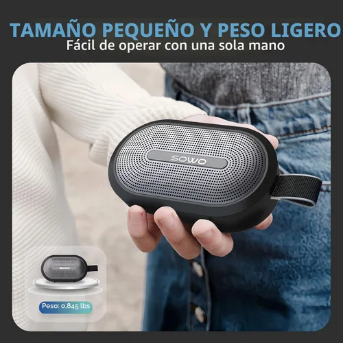Miniatura 3 de SOWO Altavoz Pequeño Portátil Inalámbrico, Altavoz Ultra Magnético Bluetooth para Carrito de Golf, Resistente al Agua IP67 sin Cubierta, 24 H