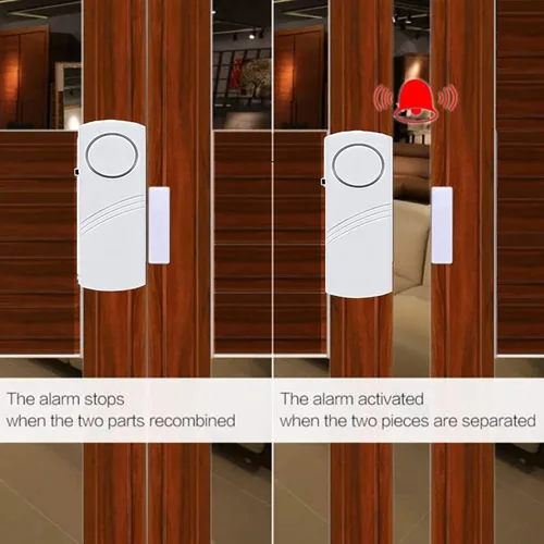 Miniatura 4 de Paquete de 4 alarmas de seguridad para puertas y ventanas para la seguridad de los niños, alarma antirrobo para el hogar y la oficina