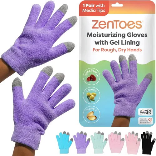 Miniatura 14 de ZenToes Guantes Hidratantes para Manos Secas, Gel Infundido con Aceite de Semilla de Jojoba, Aceite de Oliva y Vitamina E, Hidratante Nocturno