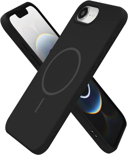 Miniatura 235 de oakxco Funda de silicona Mag Safe para iPhone 17 Pro Max, funda magnética delgada y fina compatible con carga inalámbrica MagSafe, bonita funda Negro