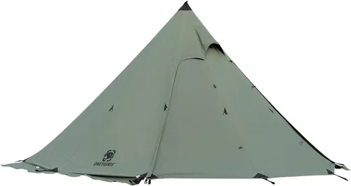 OneTigris Northgaze - Tienda de campaña de lona caliente con gato de estufa, resistente al viento, ignífuga, tienda de campaña de pirámide Teepee