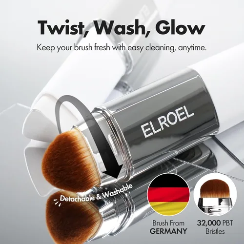 Miniatura 6 de ELROEL Blanc Cover Cream Stick V White – Barra de base de maquillaje coreana que cambia de color con Volufiline – Cobertura media a completa
