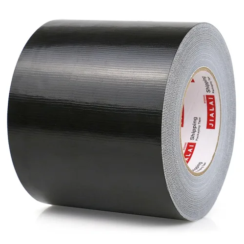 JIALAI HOME Cinta adhesiva ancha, grado industrial negra de 5 pulgadas x 55 yardas (164 pies), 9 mil de alta resistencia, impermeable, fuerte,