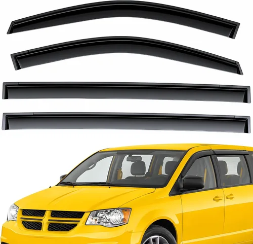 Deflectores de Ventana Extra Duraderos con Cinta Adhesiva, Viseras de Ventana, Protectores contra la Lluvia compatibles con Dodge Grand Caravan