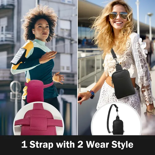 Miniatura 2 de INICAT - Bolso bandolera pequeño para mujer, hombre, adolescente y niñas, riñonera